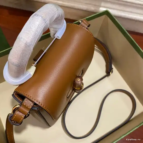 First bag ru handbag Gucci mini Bamboo 0603